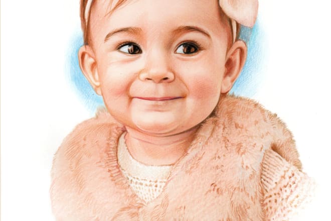 I will draw beautiful color pencil portrait from a photo
