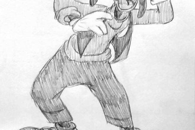 I will draw beautiful disney sketch style character