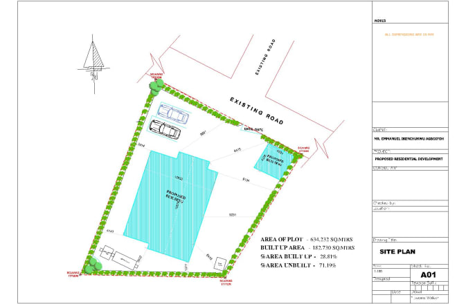 I will draw complete working drawings of your plan using autocad