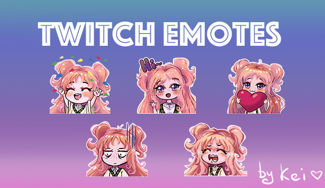 I will draw custom twitch emotes