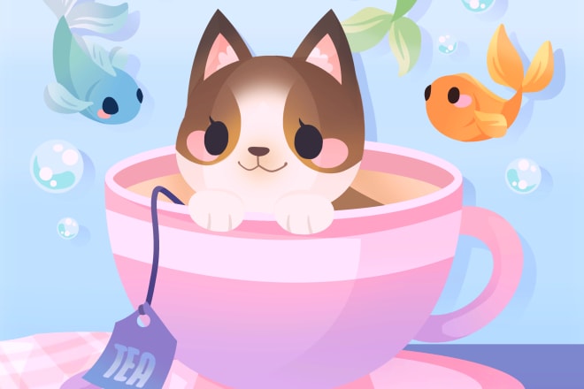 I will draw cute animal illustrations and concepts