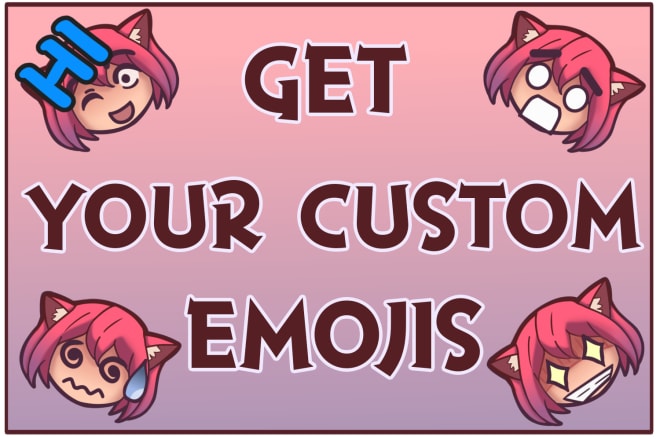 I will draw cute custom emojis for discord, twitch, etc