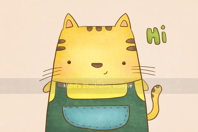 I will draw cute illustration in this style