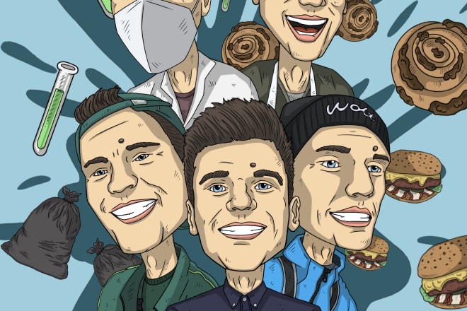 I will draw digital cartoon portraits by request