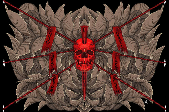 I will draw engraving style for your illustration