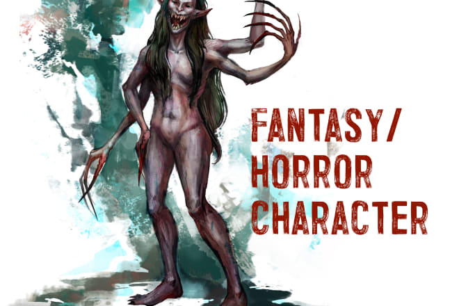 I will draw fantasy or horror character illustration