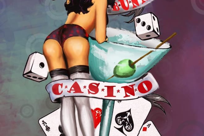 I will draw hot pin up girl illustration for you