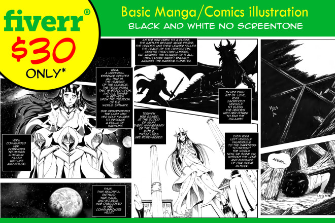 I will draw manga or comics for your story