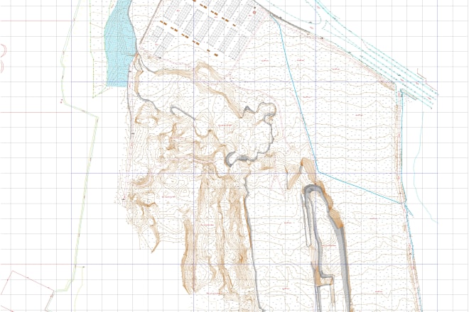 I will draw map for surveying and civil engineering