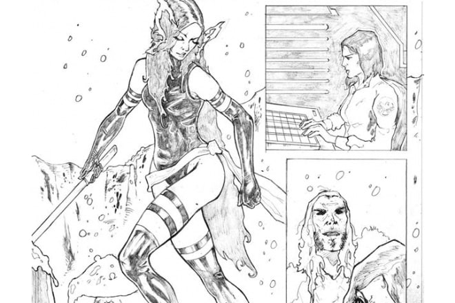 I will draw marvel style comic book pages