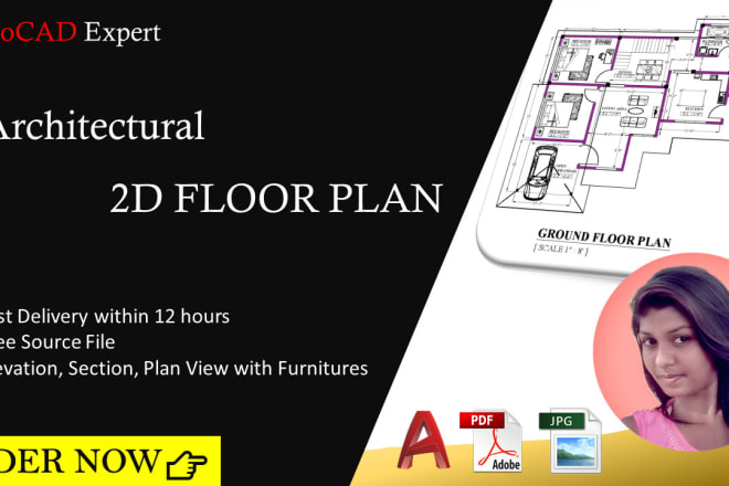 I will draw perfect 2d floor plans using autocad