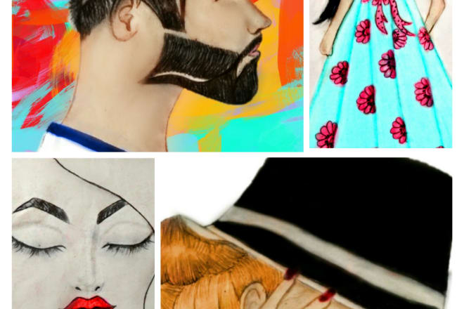 I will draw professional fashion illustration,vector art