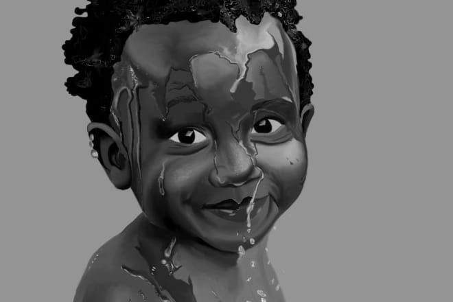 I will draw realistic portrait art