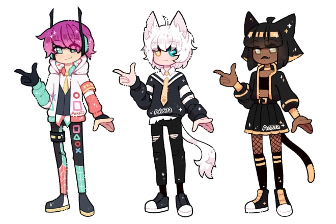 I will draw semichibi artwork of your characters