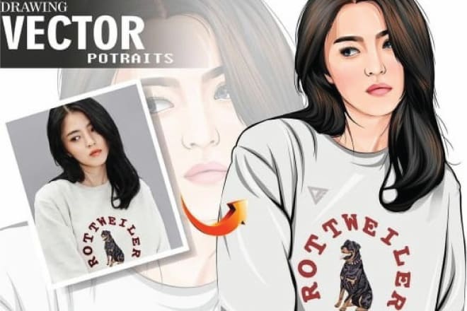 I will draw vector portrait from your photo