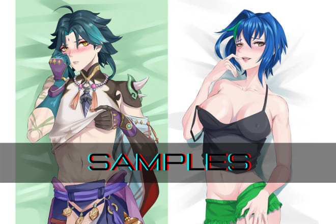 I will draw you a custom dakimakura, nsfw and sfw