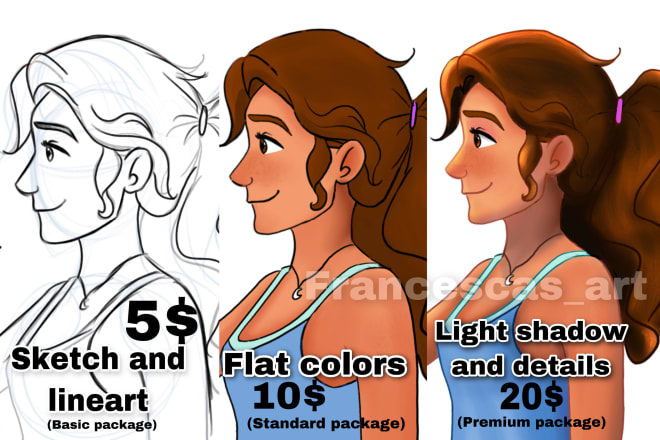 I will draw you in a disney style cartoon