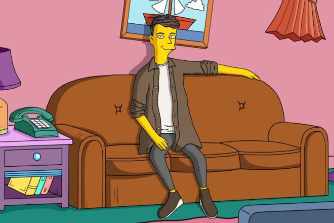 I will draw you in cartoon simpsons style 24 hours