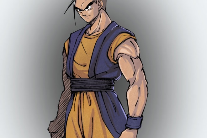 I will draw you in dragon ball manga style