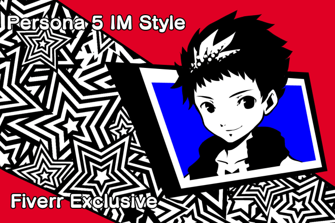 I will draw you or a character in persona 5 chat style