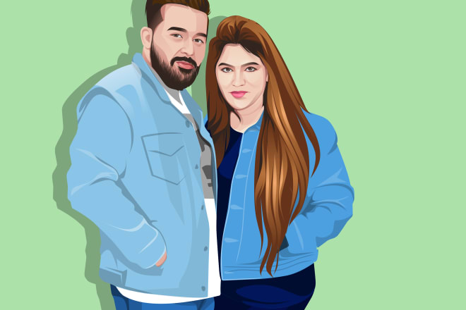 I will draw you photo into vector art portrait