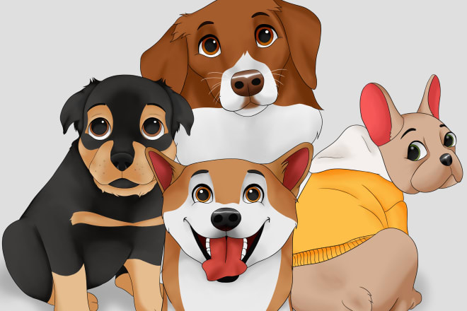 I will draw your pet into a cute disney cartoon