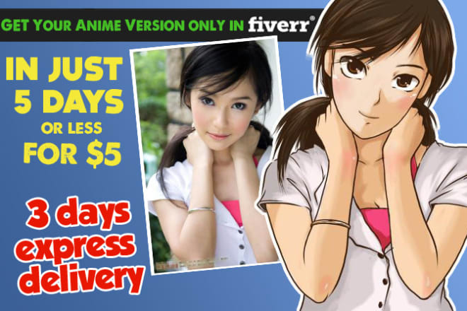 I will drawn an anime version of your photo for your avatar