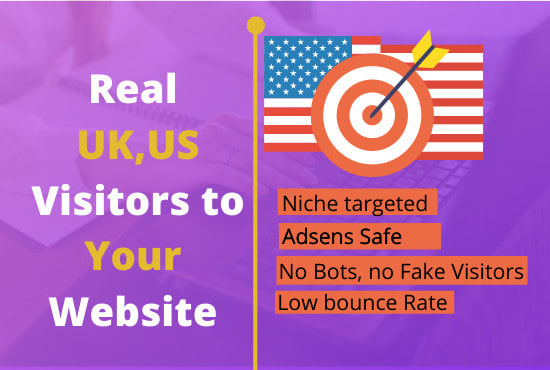 I will drive real USA,UK visitors, targeted web traffic