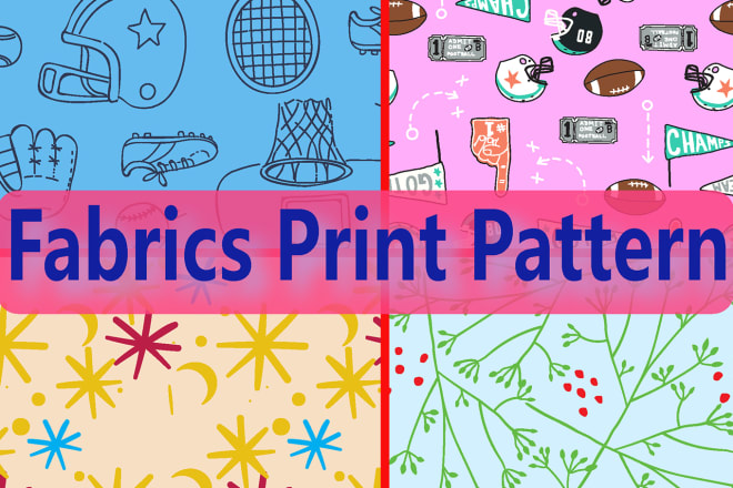 I will fabrics print design with vector,textile design expert