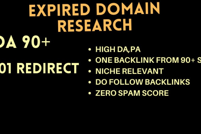 I will find high authority expired domain for 301 redirect or money site