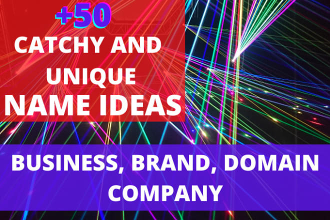 I will find name ideas for your business, product, brand with domain and slogans