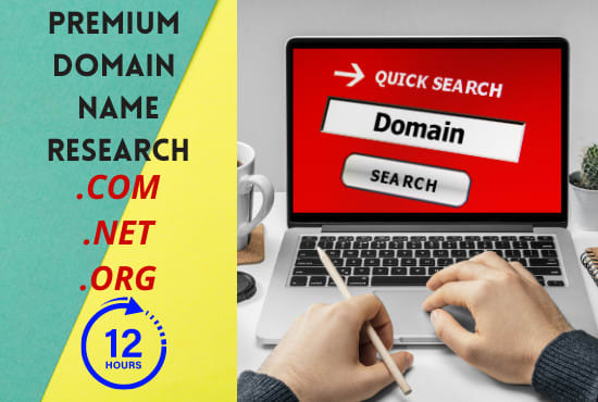 I will find premium, easy to remember, seo friendly domain name research in 12 hours