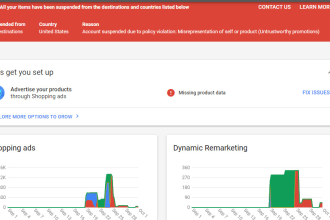 I will fix google merchant center account suspension