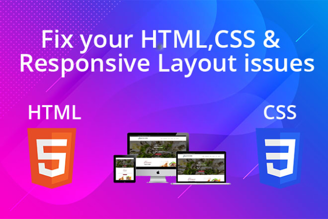 I will fix html,css,wordpress and responsive issues