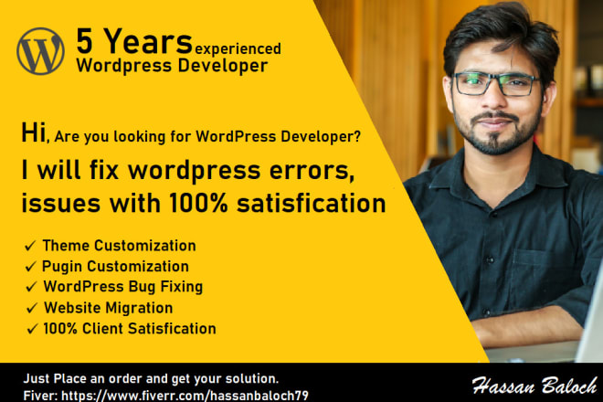 I will fix wordpress, php errors, issues and customization