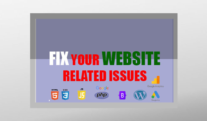 I will fix your website related issues