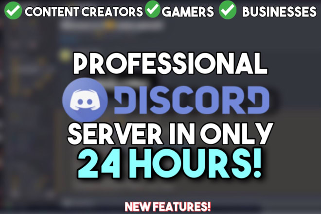 I will get a professionally designed discord server in 24 hours