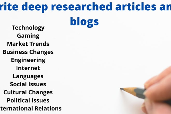 I will ghostwrite deep researched essays and articles