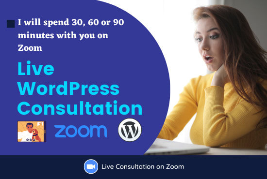 I will give you live wordpress consultation on zoom