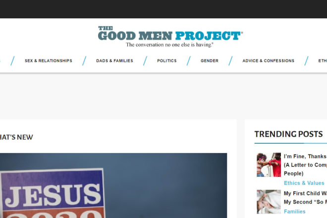 I will guest post on good men project