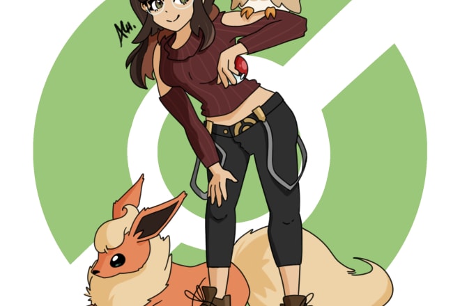 I will illustrate pokemon style trainer art