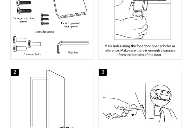 I will illustrate your product and design instruction manual