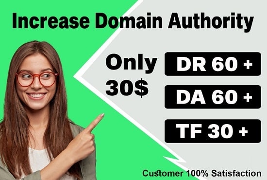 I will increase domain rating DR ahrefs domain authority da tf