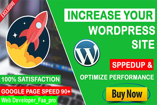 I will increase website speed, wordpress website speed optimize, fast google page speed