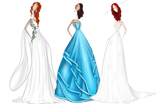 I will italian style fashion design illustrations