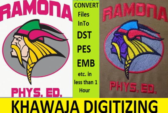 I will machine embroidery digitizing into dst pes