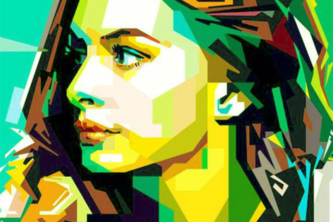 I will make a artistic pop art portrait