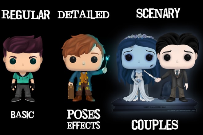 I will make a custom funko pop artwork image