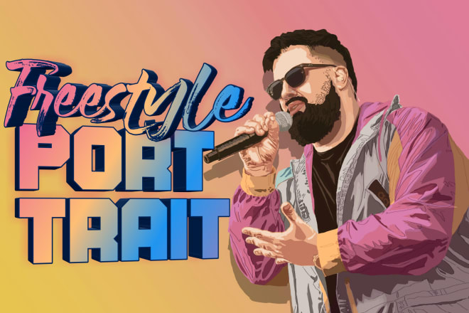 I will make a freestyle cartoon portrait for you