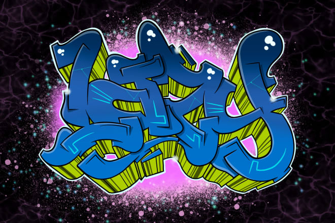 I will make a graffiti piece for you to use on merchandise, canvas or more